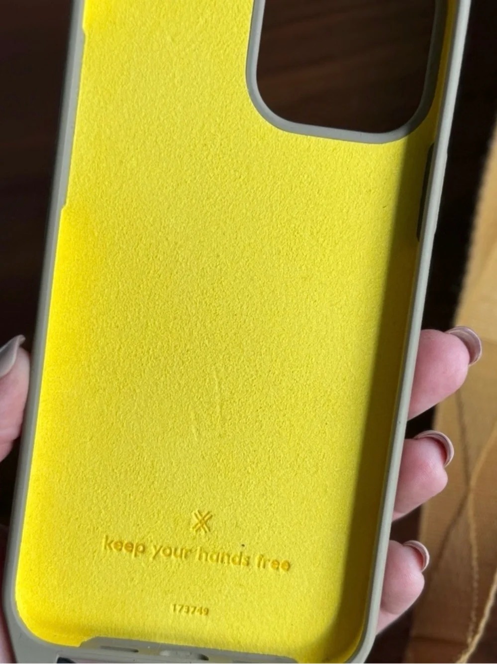 Yellow Phone Case with Detachable Strap 12 Pro max IPhone